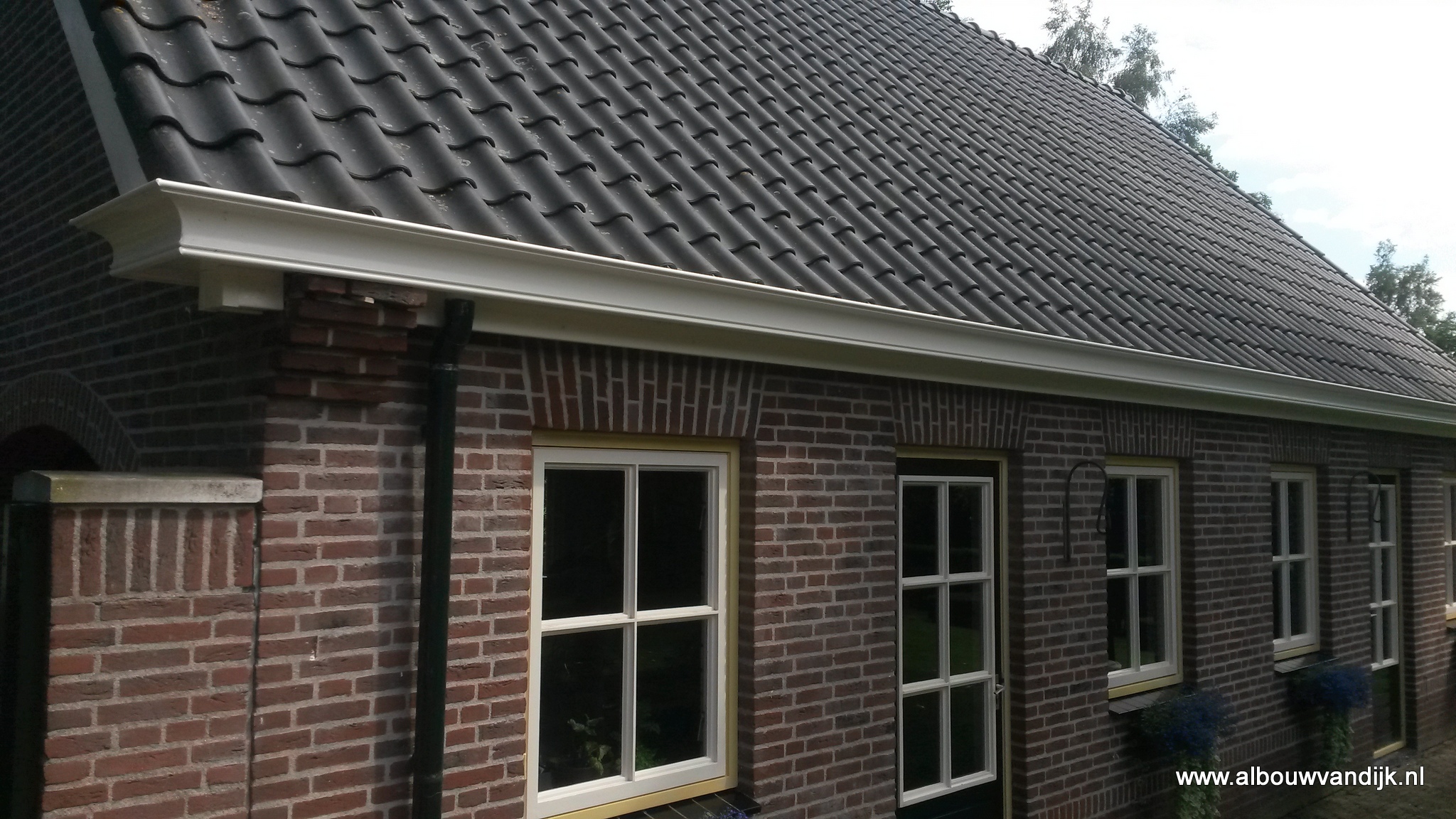 Plaatsen nieuwe goot – Zegge